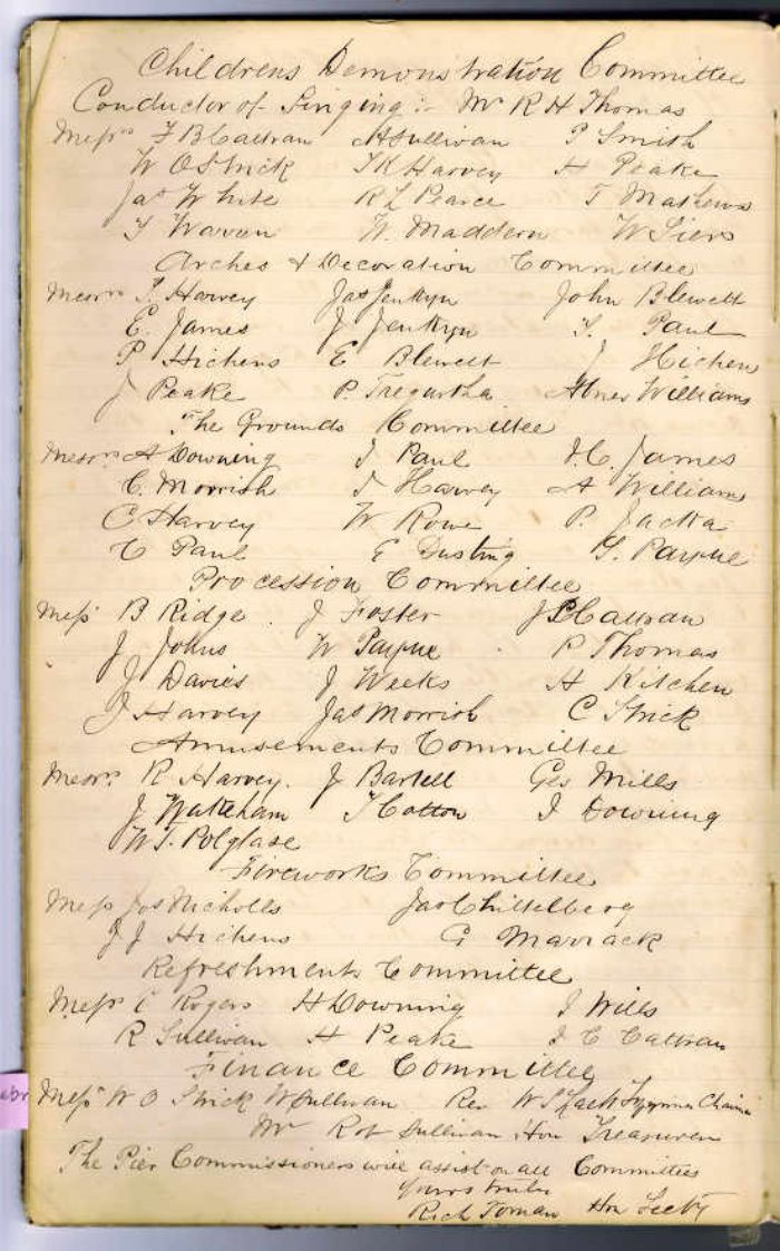 Extract from Richard Toman's record of the work of the Committee